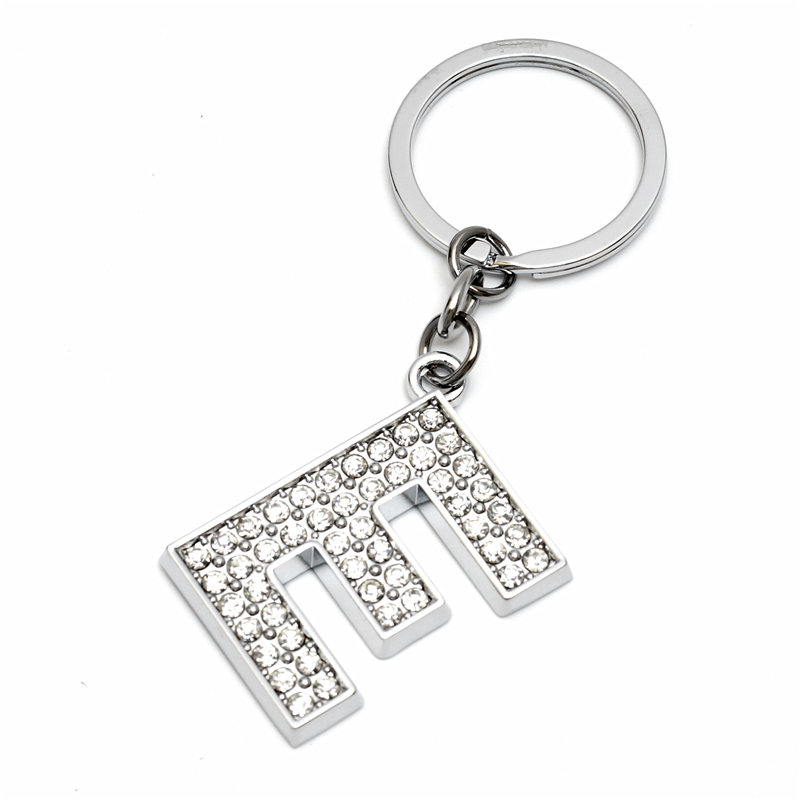 DZ010 Custom Letter Diamond Metal Keychain For Gifts Goodomen